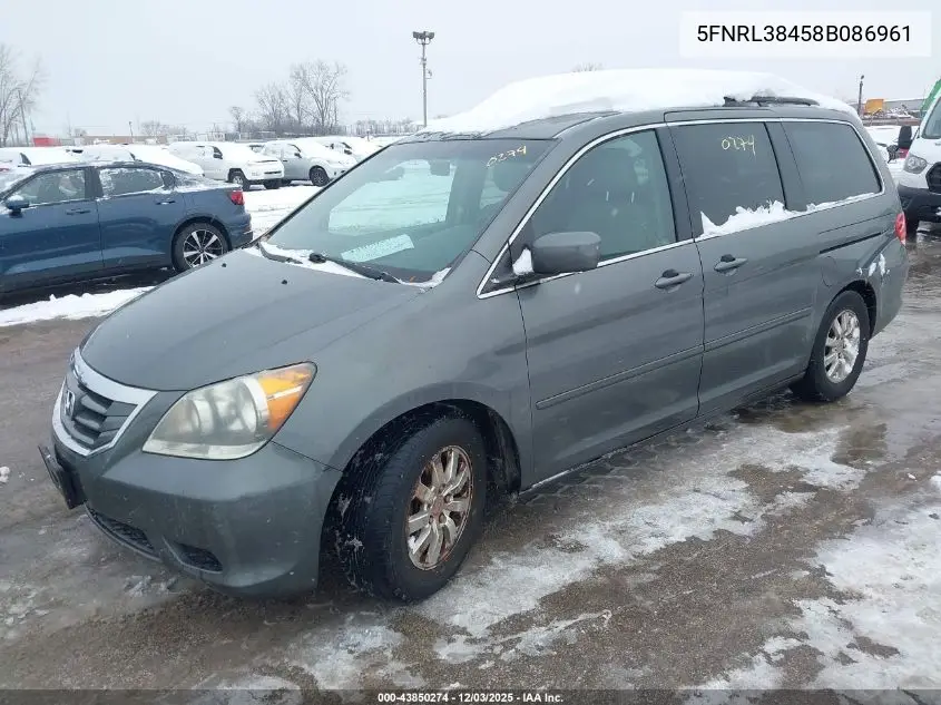 5FNRL38458B086961 2008 Honda Odyssey Ex