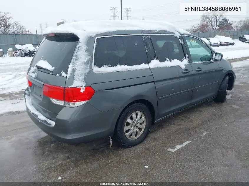 5FNRL38458B086961 2008 Honda Odyssey Ex