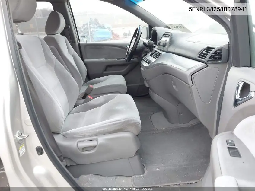 5FNRL38258B078941 2008 Honda Odyssey Lx
