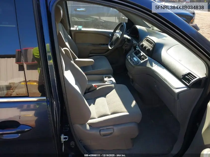 5FNRL384X8B034838 2008 Honda Odyssey Ex