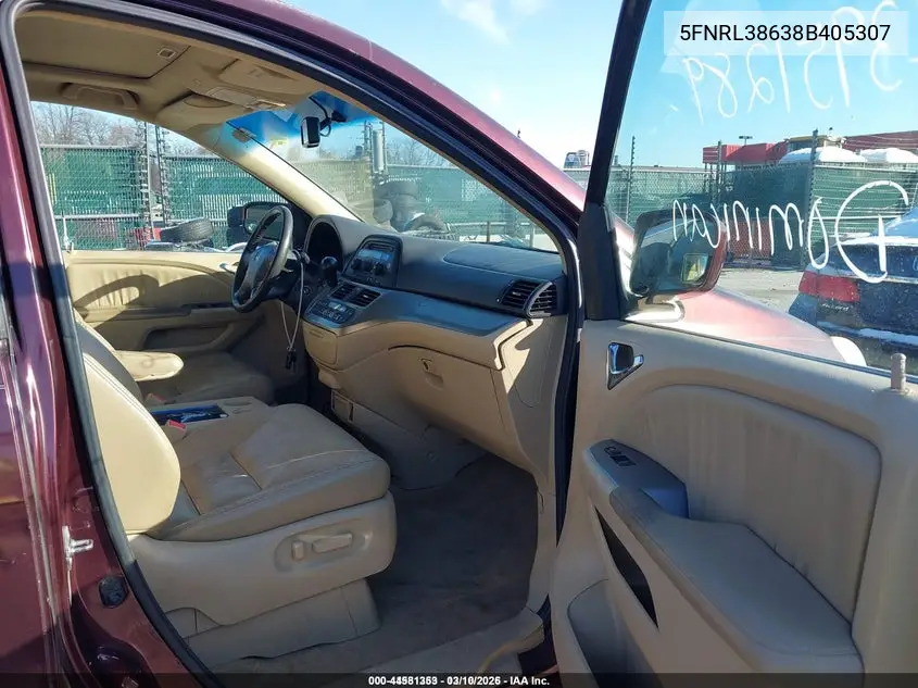 5FNRL38638B405307 2008 Honda Odyssey Ex-L