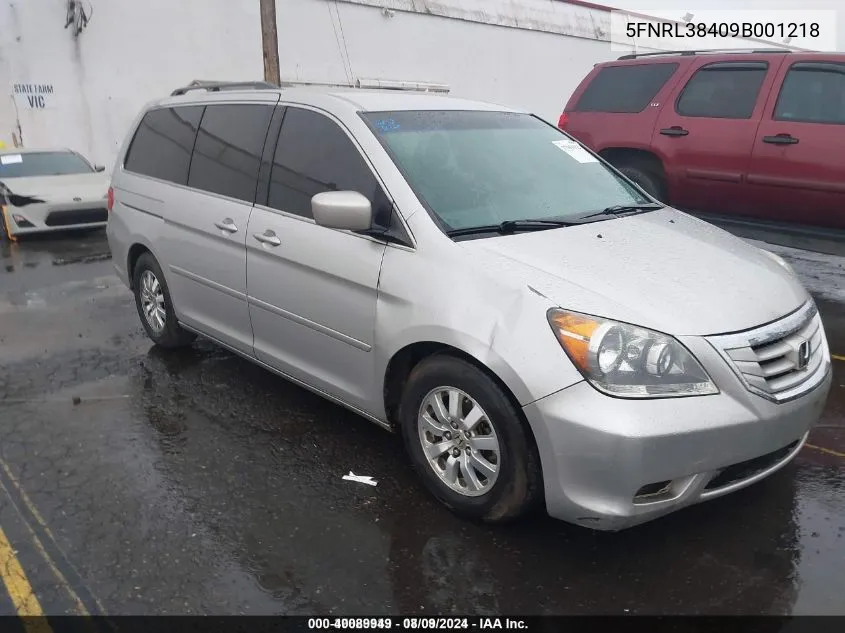 2009 Honda Odyssey Ex VIN: 5FNRL38409B001218 Lot: 40089949