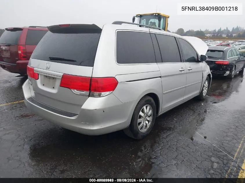 2009 Honda Odyssey Ex VIN: 5FNRL38409B001218 Lot: 40089949