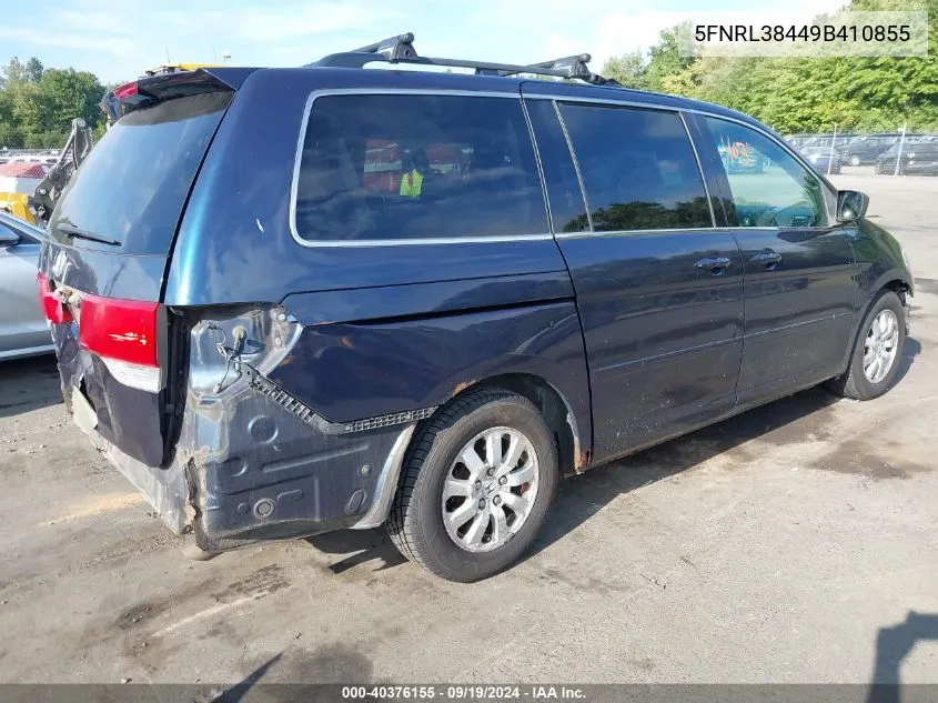 2009 Honda Odyssey Ex VIN: 5FNRL38449B410855 Lot: 40376155