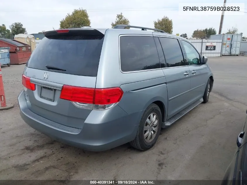 5FNRL38759B028523 2009 Honda Odyssey Ex-L