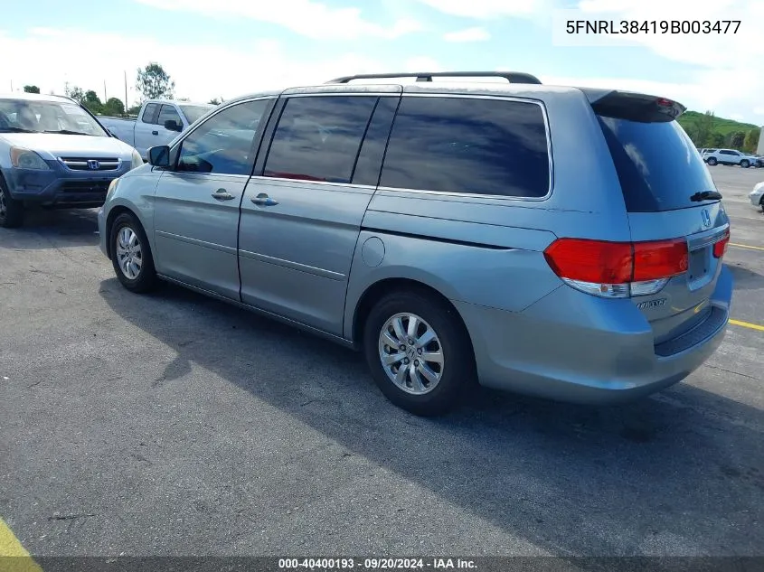 5FNRL38419B003477 2009 Honda Odyssey Ex