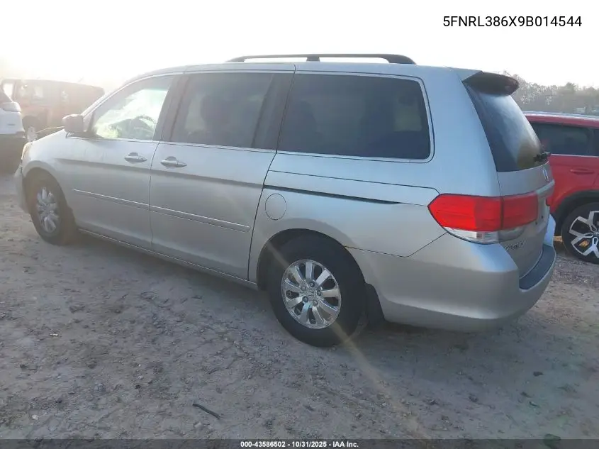 5FNRL386X9B014544 2009 Honda Odyssey Ex-L