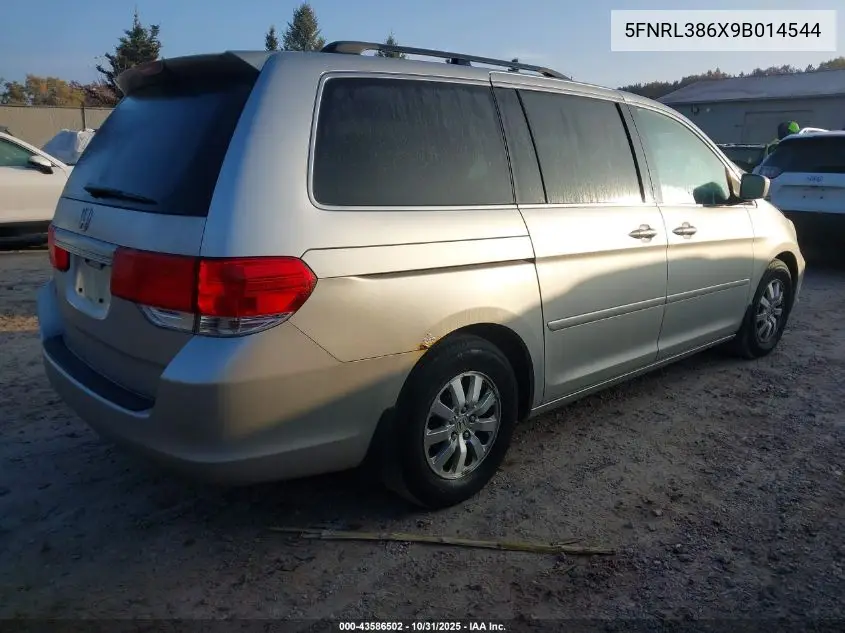 5FNRL386X9B014544 2009 Honda Odyssey Ex-L