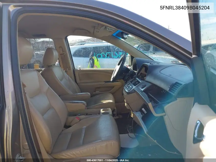 5FNRL38409B045204 2009 Honda Odyssey Ex