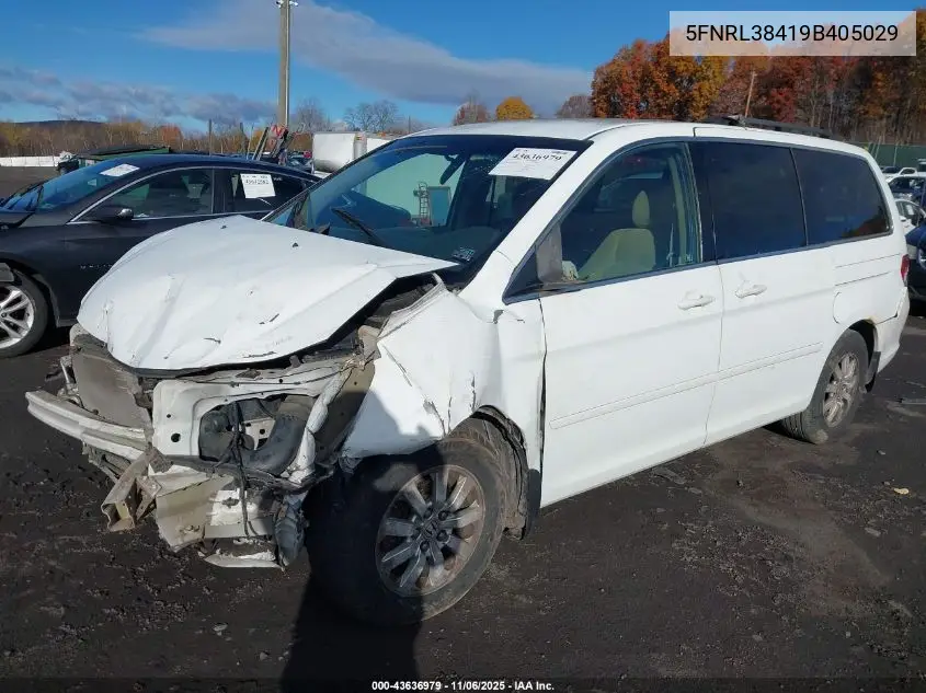 5FNRL38419B405029 2009 Honda Odyssey Ex