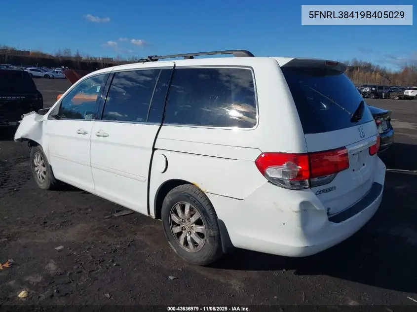 5FNRL38419B405029 2009 Honda Odyssey Ex