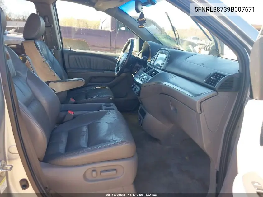 5FNRL38739B007671 2009 Honda Odyssey Ex-L