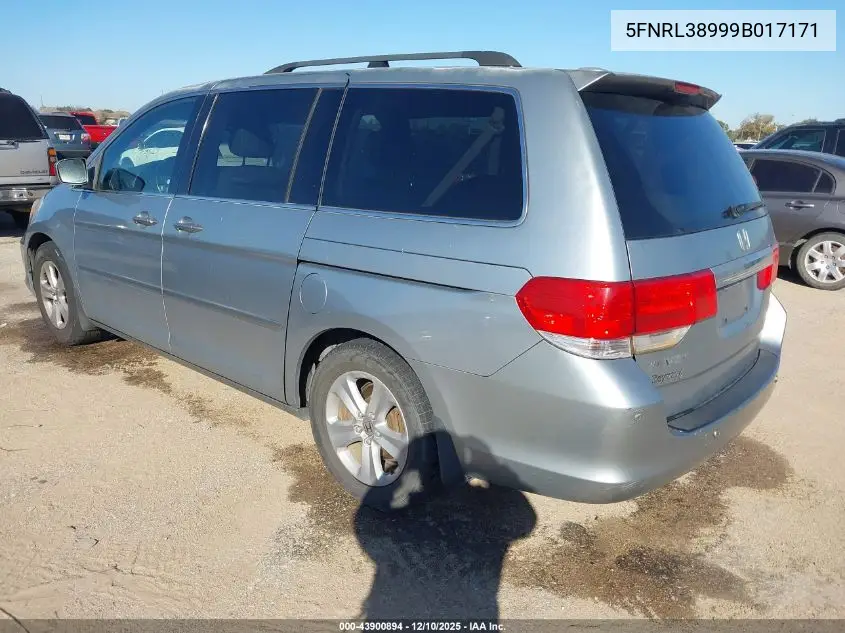 5FNRL38999B017171 2009 Honda Odyssey Touring