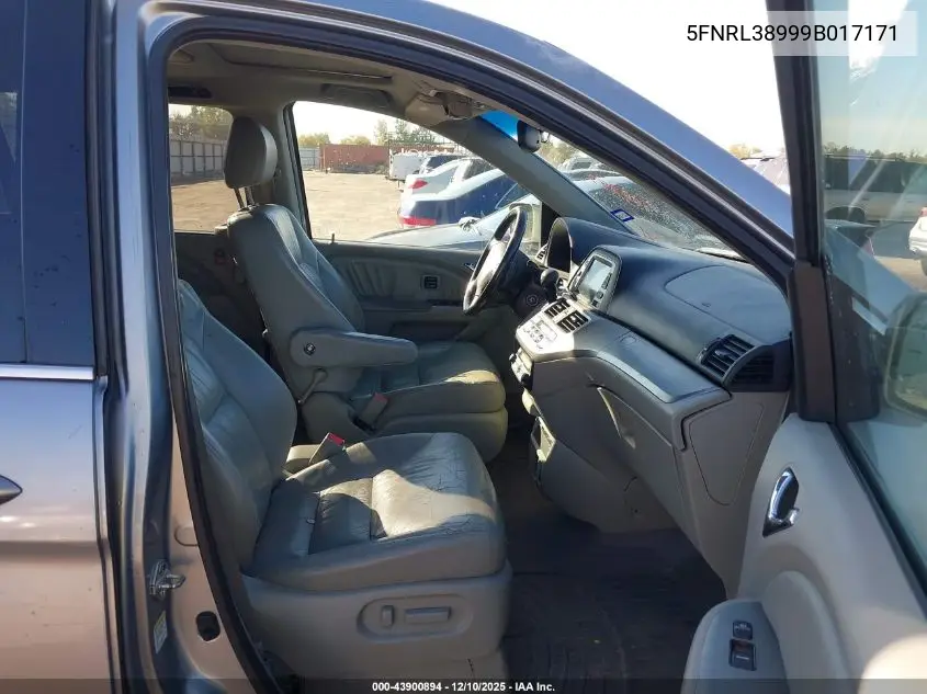 5FNRL38999B017171 2009 Honda Odyssey Touring