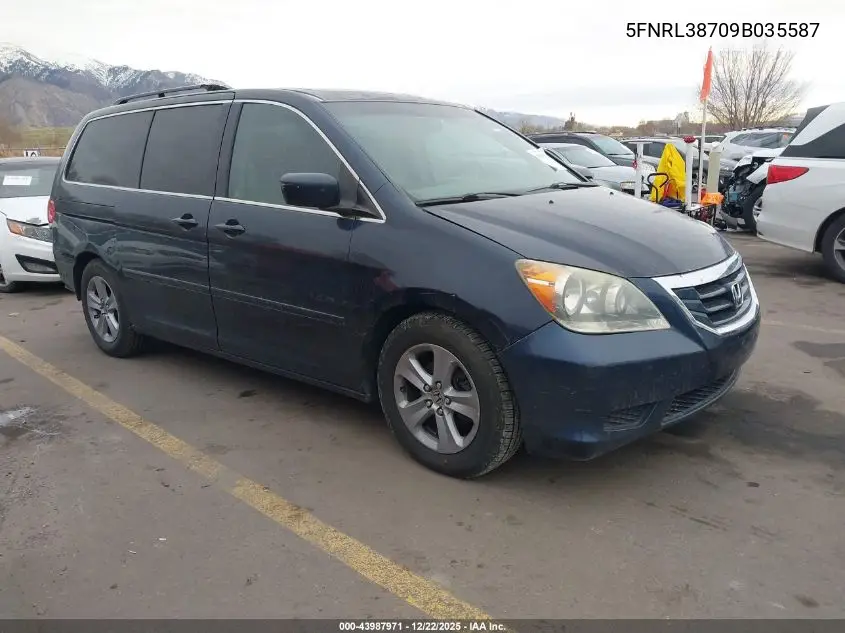 5FNRL38709B035587 2009 Honda Odyssey Ex-L