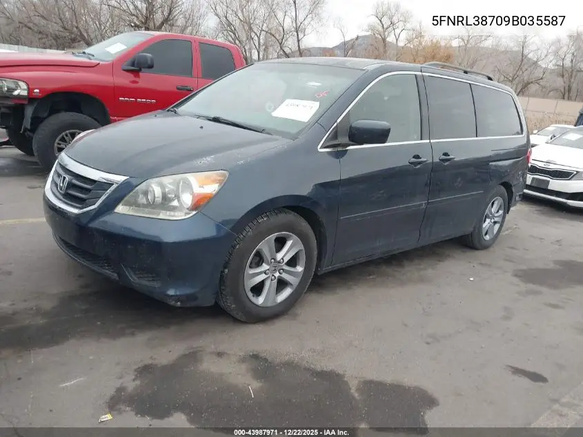 5FNRL38709B035587 2009 Honda Odyssey Ex-L
