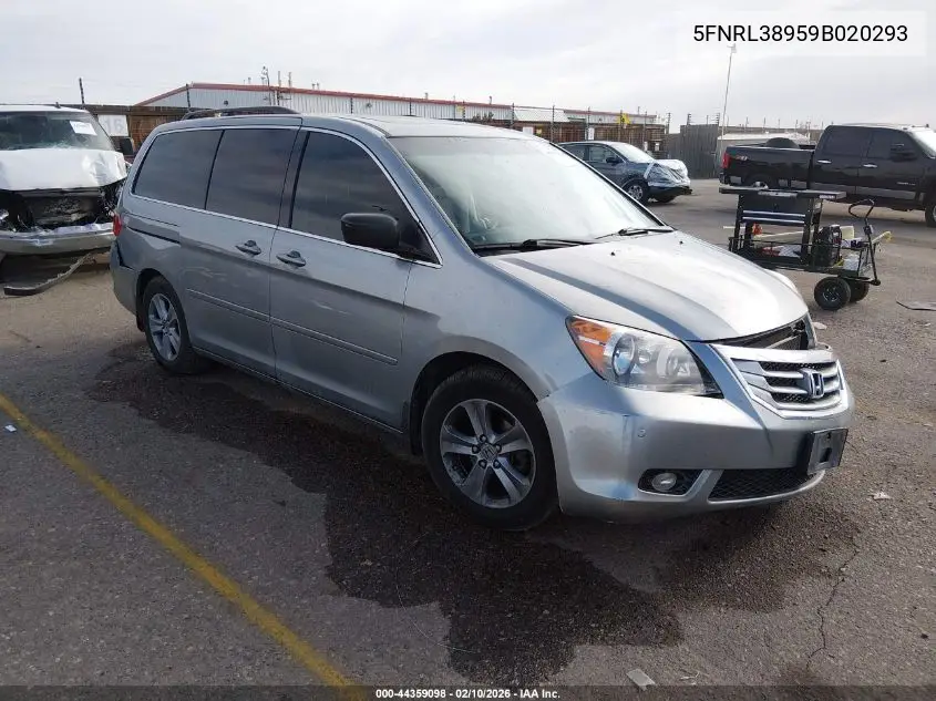 5FNRL38959B020293 2009 Honda Odyssey Touring
