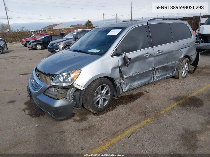 5FNRL38959B020293 2009 Honda Odyssey Touring
