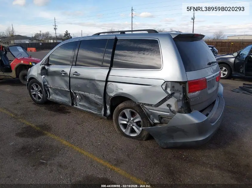 5FNRL38959B020293 2009 Honda Odyssey Touring
