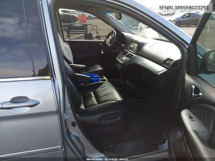 5FNRL38959B020293 2009 Honda Odyssey Touring