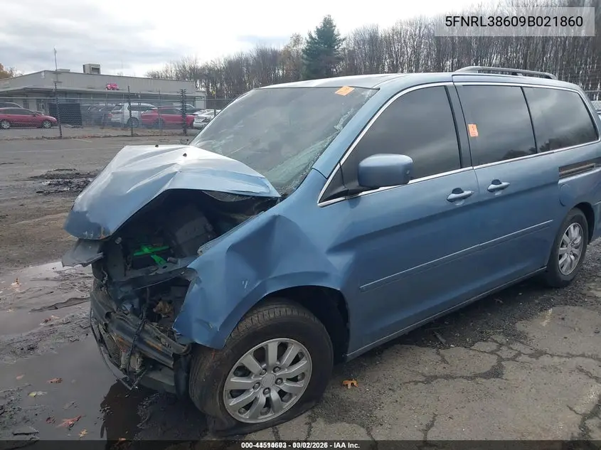 5FNRL38609B021860 2009 Honda Odyssey Ex-L