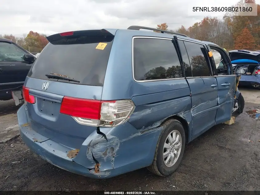 5FNRL38609B021860 2009 Honda Odyssey Ex-L