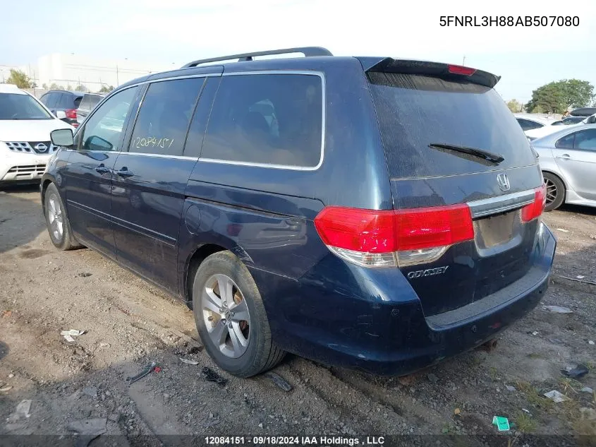 5FNRL3H88AB507080 2010 Honda Odyssey