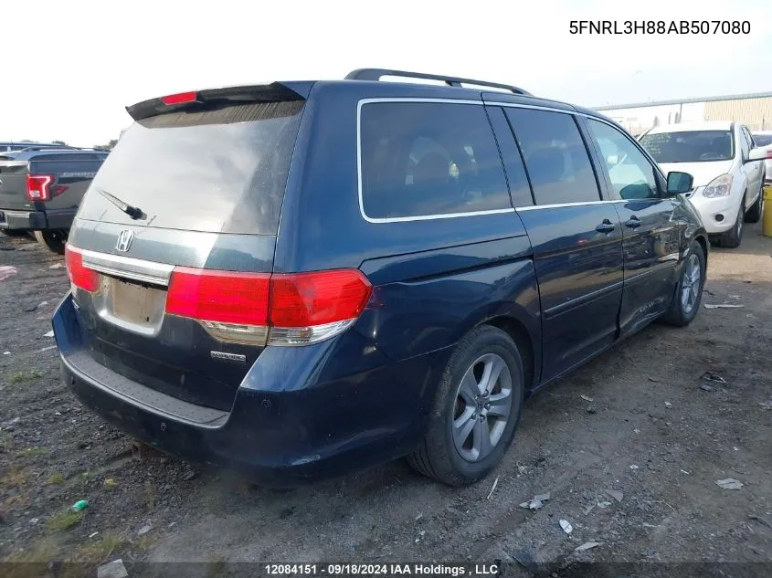 2010 Honda Odyssey VIN: 5FNRL3H88AB507080 Lot: 12084151