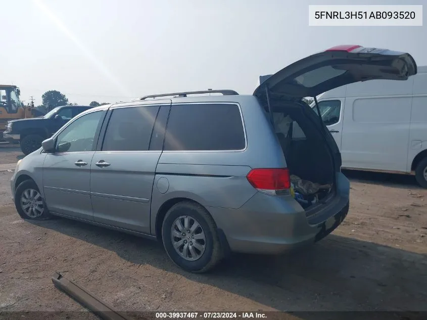 5FNRL3H51AB093520 2010 Honda Odyssey Ex