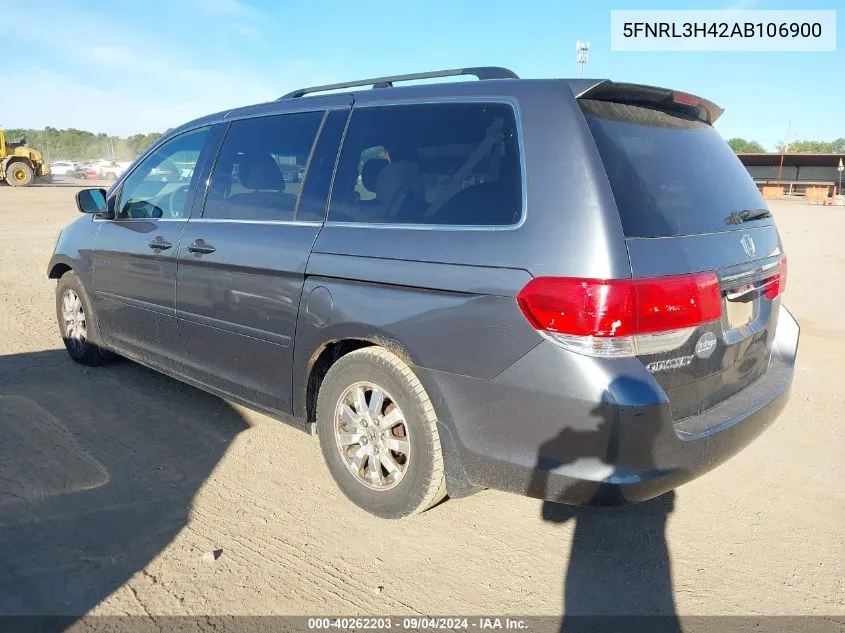 2010 Honda Odyssey Ex VIN: 5FNRL3H42AB106900 Lot: 40262203