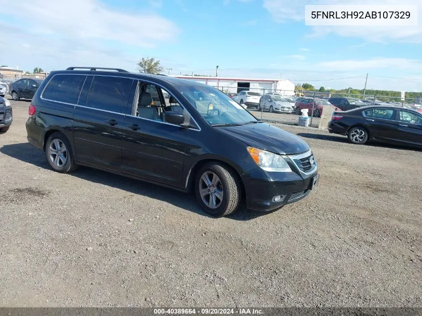 2010 Honda Odyssey Touring VIN: 5FNRL3H92AB107329 Lot: 40389664