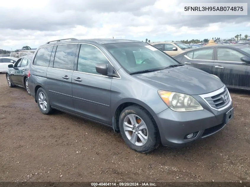 2010 Honda Odyssey Touring VIN: 5FNRL3H95AB074875 Lot: 40404114