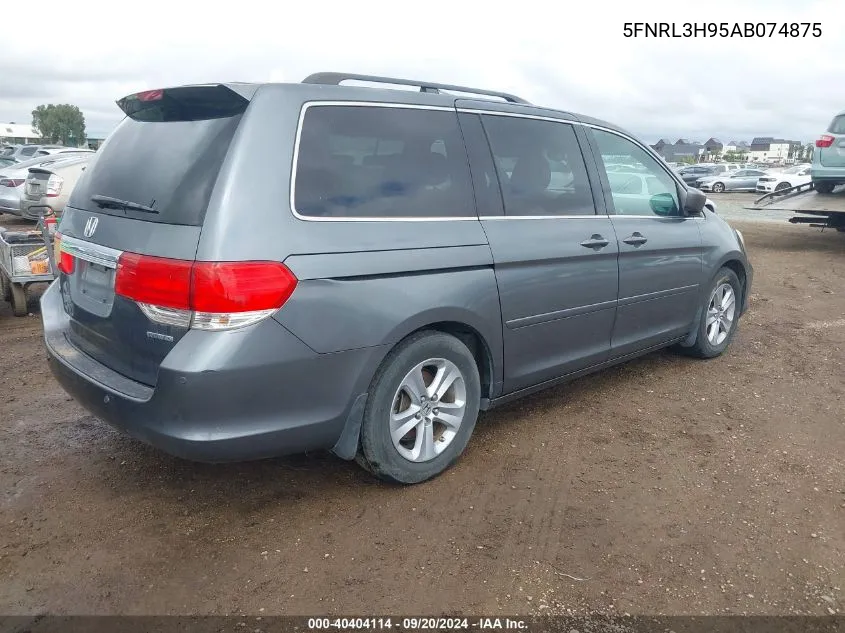 5FNRL3H95AB074875 2010 Honda Odyssey Touring