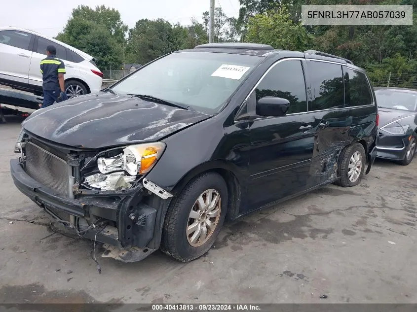 2010 Honda Odyssey Ex-L VIN: 5FNRL3H77AB057039 Lot: 40413813