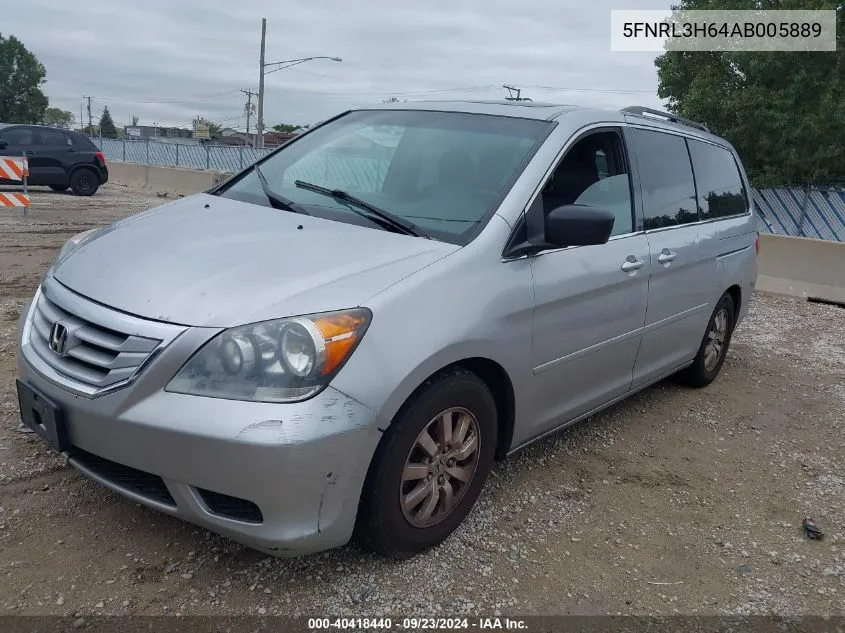 2010 Honda Odyssey Ex-L VIN: 5FNRL3H64AB005889 Lot: 40418440