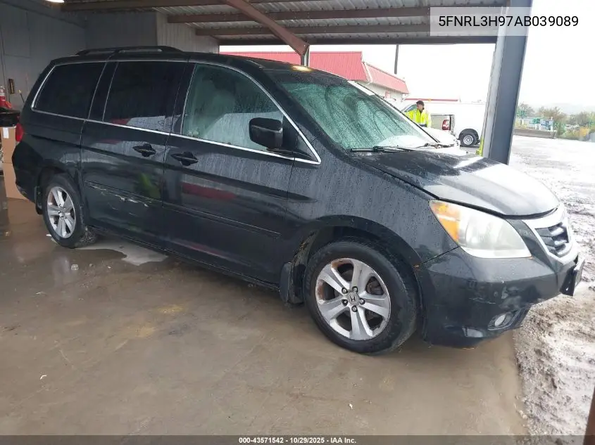 5FNRL3H97AB039089 2010 Honda Odyssey Touring