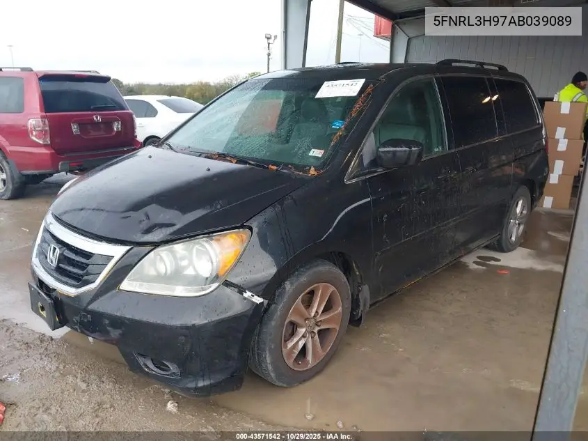 5FNRL3H97AB039089 2010 Honda Odyssey Touring
