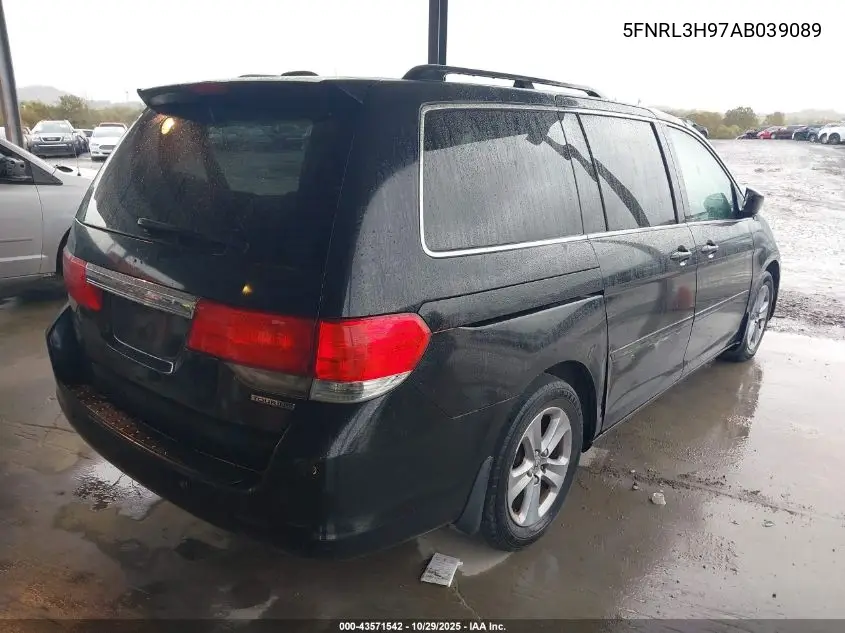 5FNRL3H97AB039089 2010 Honda Odyssey Touring