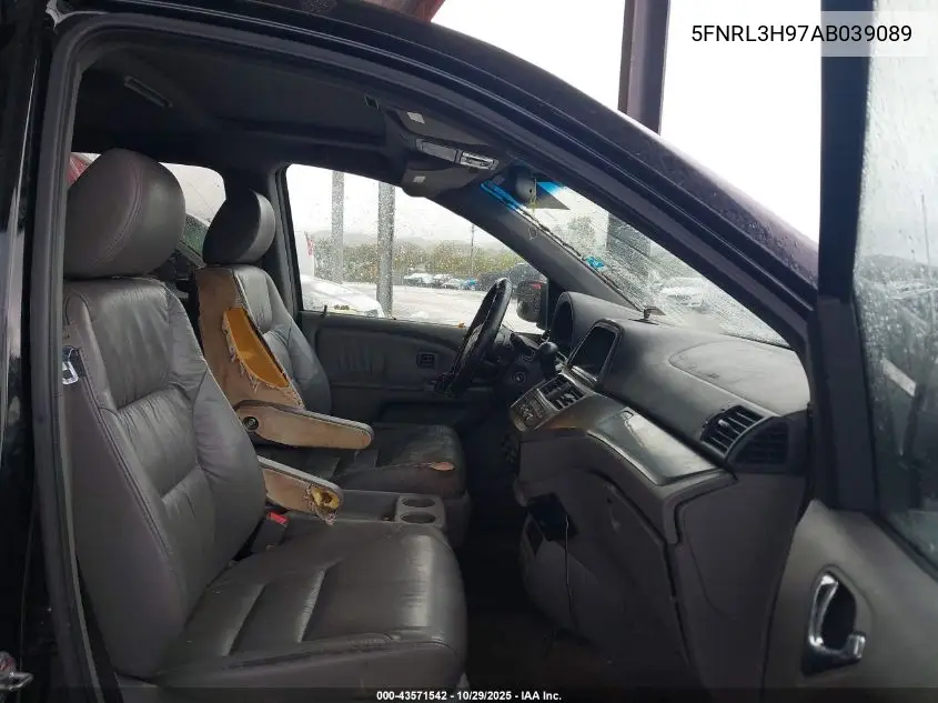 5FNRL3H97AB039089 2010 Honda Odyssey Touring