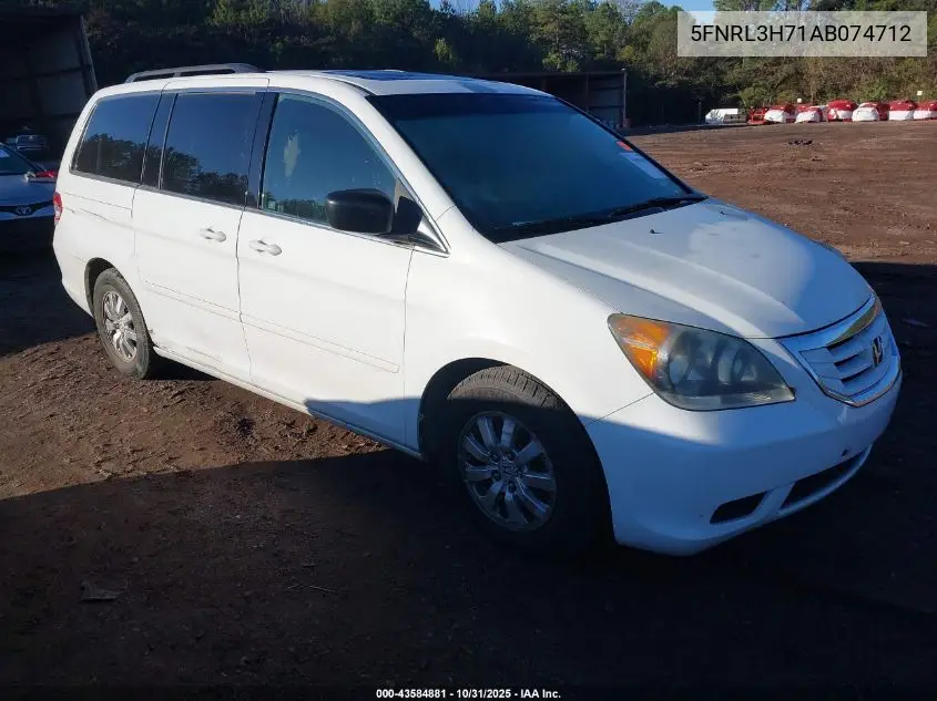 5FNRL3H71AB074712 2010 Honda Odyssey Ex-L