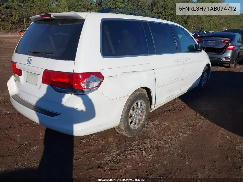 5FNRL3H71AB074712 2010 Honda Odyssey Ex-L