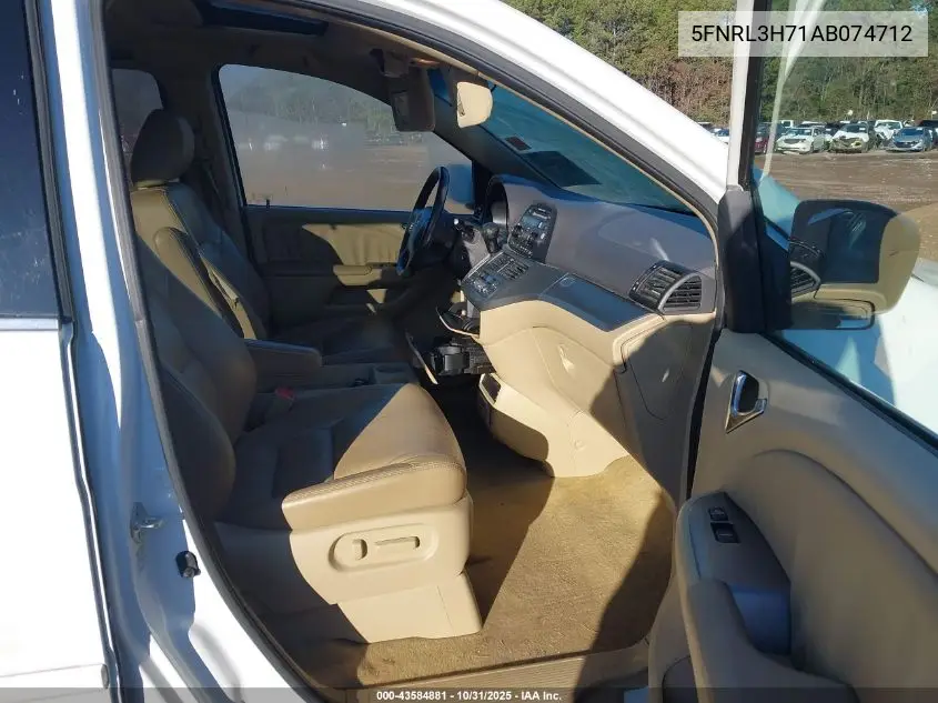 5FNRL3H71AB074712 2010 Honda Odyssey Ex-L