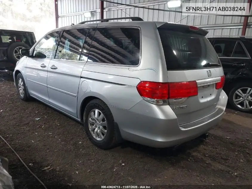 5FNRL3H71AB038244 2010 Honda Odyssey Ex-L
