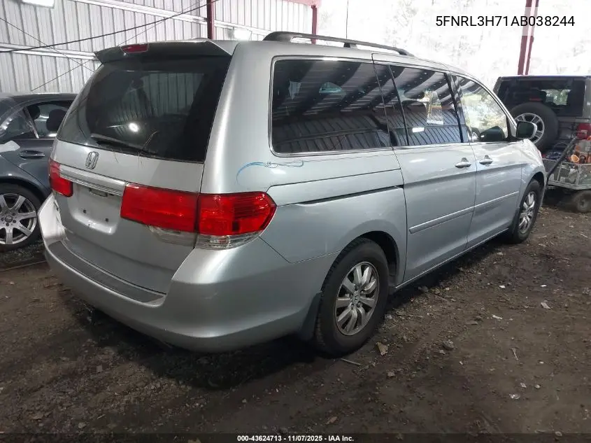 5FNRL3H71AB038244 2010 Honda Odyssey Ex-L