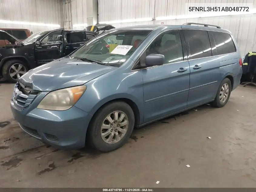 5FNRL3H51AB048772 2010 Honda Odyssey Ex