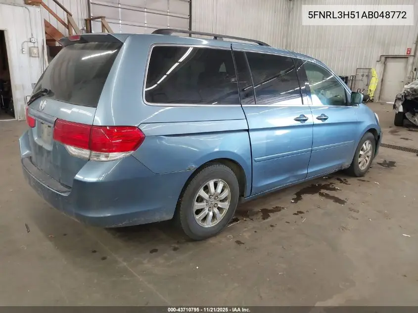 5FNRL3H51AB048772 2010 Honda Odyssey Ex