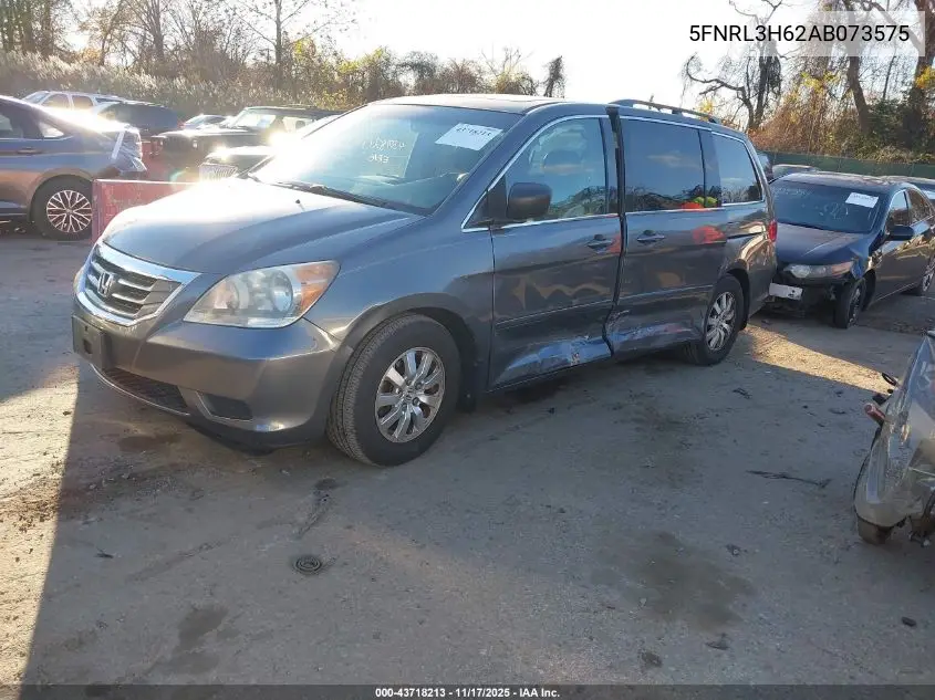 5FNRL3H62AB073575 2010 Honda Odyssey Ex-L