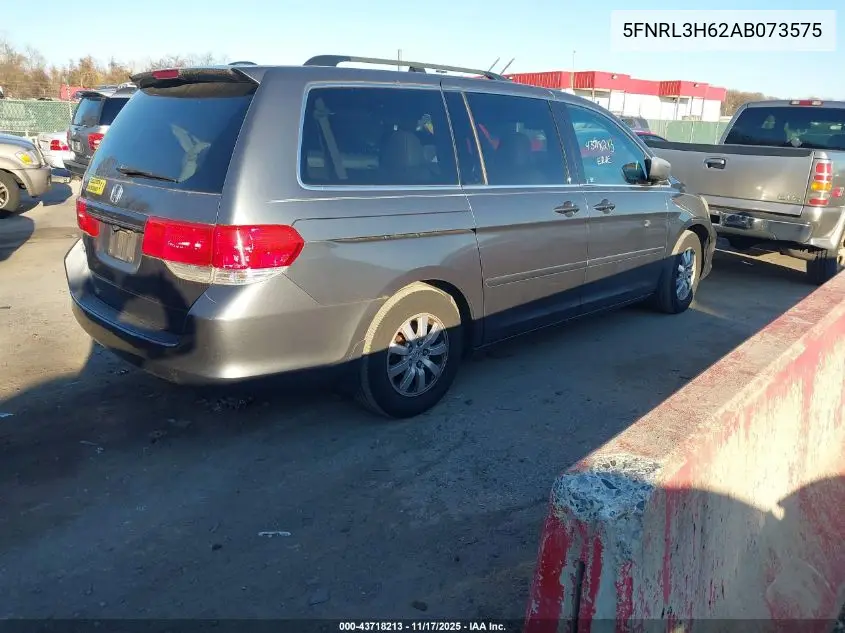 5FNRL3H62AB073575 2010 Honda Odyssey Ex-L