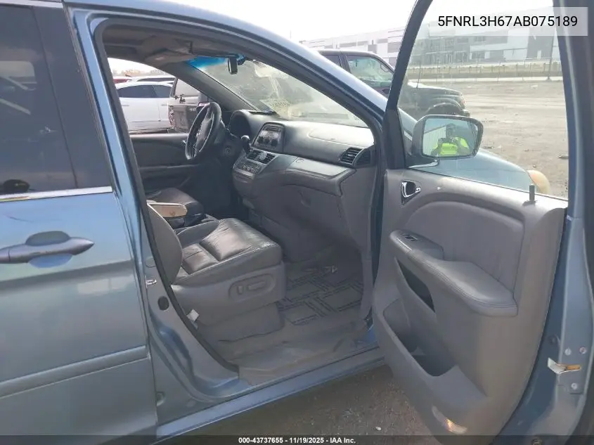 5FNRL3H67AB075189 2010 Honda Odyssey Ex-L