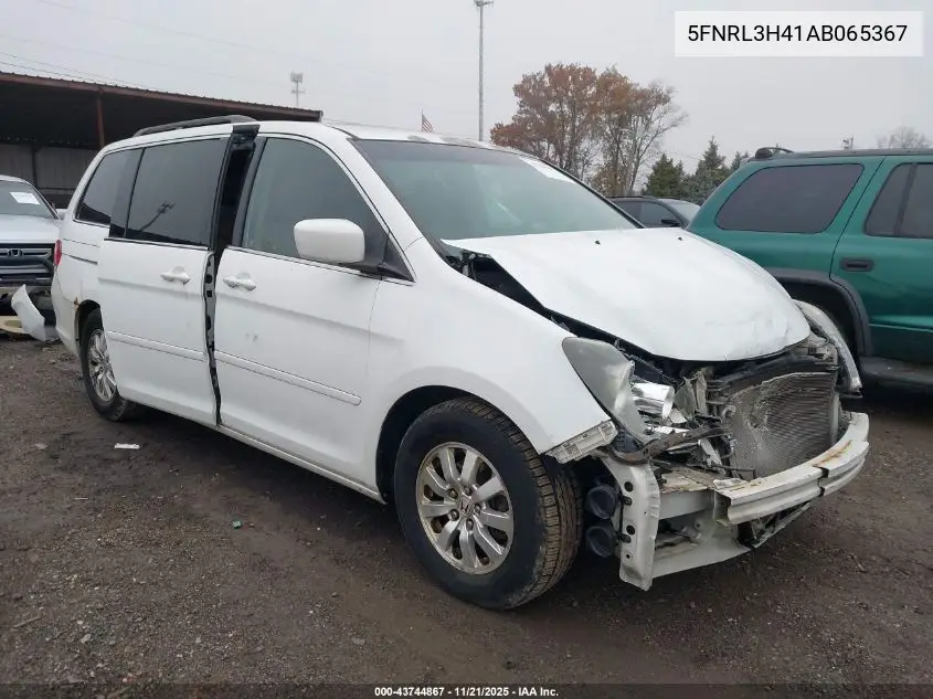 5FNRL3H41AB065367 2010 Honda Odyssey Ex
